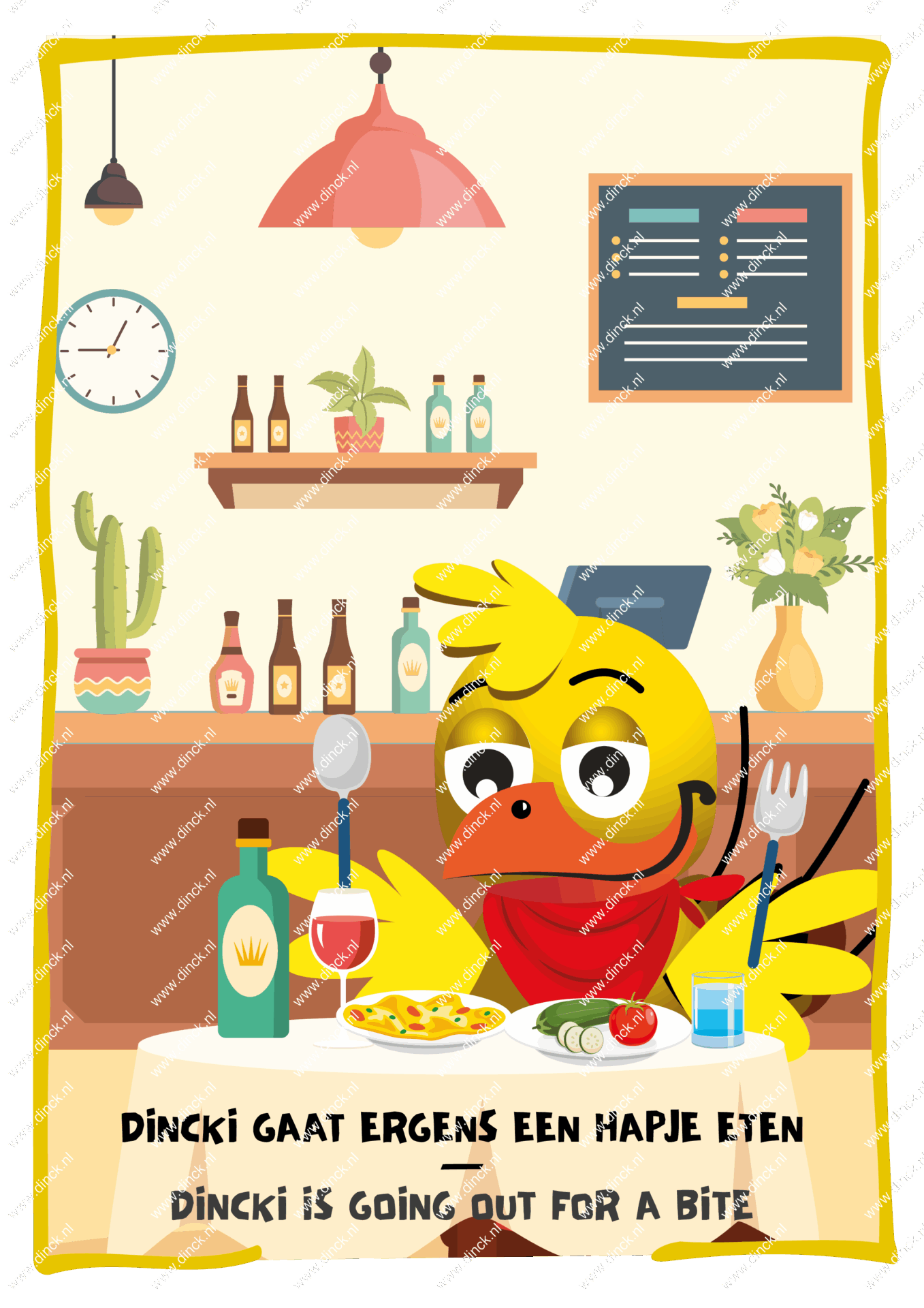 Kakelcartoons Eten & Drinken Engels