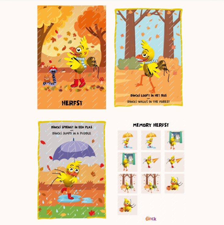 Thema set Herfst Engels