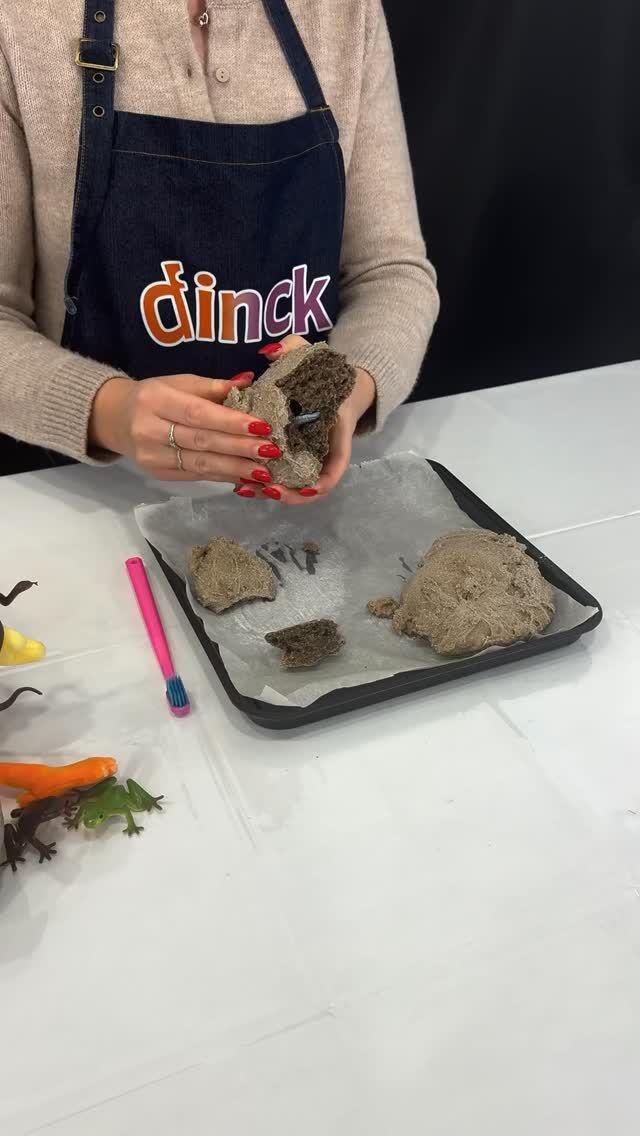 Klaar voor een prehistorisch avontuur?🦕
Maak je eigen spannende dino-eieren van kleideeg! 

Wat je nodig hebt:
🥣 2 kopjes bloem
☕ 1 kopje koffiedik
🧂 1 kopje zout
💧 1 kopje water
🦖 Kleine speelgoed dino’s
🍪 Bakplaat + bakpapier

Meng alles in een kom, verstop de dino’s in het deeg en laat de eieren 1 uur tot 1,5 uur bakken op 200°. 
Wanneer ze openbreken… begint het avontuur pas echt! 👀💥

#onlineactiviteitenplatform #dinck #dinoeieren #kinderopvang #pedagogischprofessional #bso