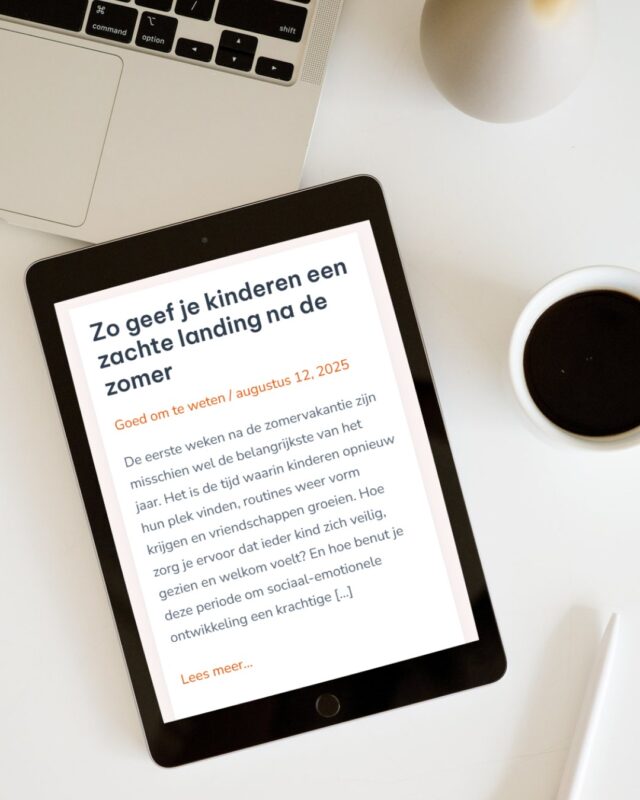 Nieuwe blog: Zo geef je kinderen een zachte landing na de zomer 🌞➡️🏫

Na weken vol vakantie en vrije dagen is de start in de groep voor veel kinderen even wennen.
Hoe zorg je dat die overgang warm, veilig en vertrouwd voelt?

In onze nieuwste blog delen we waarom die eerste weken zoveel verschil maken en geven we inspiratie om kinderen een fijne start te bieden.

📖 Lees ‘m hier: www.dinck.nl/blogs

#blogs #nieuweblog #onlineactiviteitenplatform #dinck #pedagogischprofessional